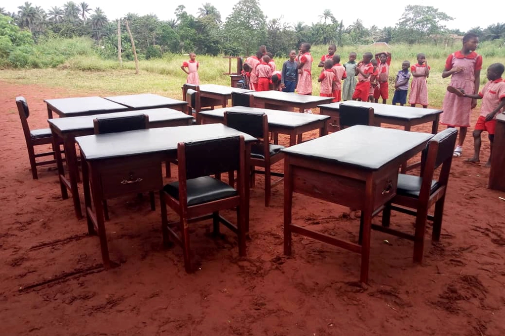 Donation of School Tables and Chair for Staff, and Desks for Pupils